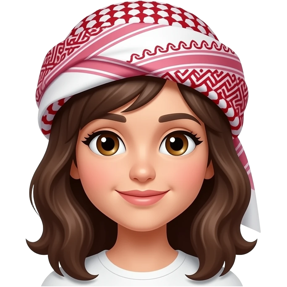 Arabistan şapkasiyla bir kız emoji emoji