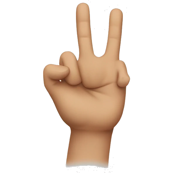 Right hand making an L with 2 fingers emoji