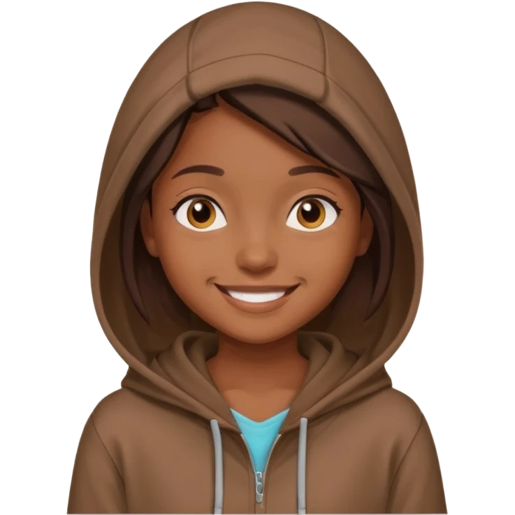 girl with brown hoodie emoji