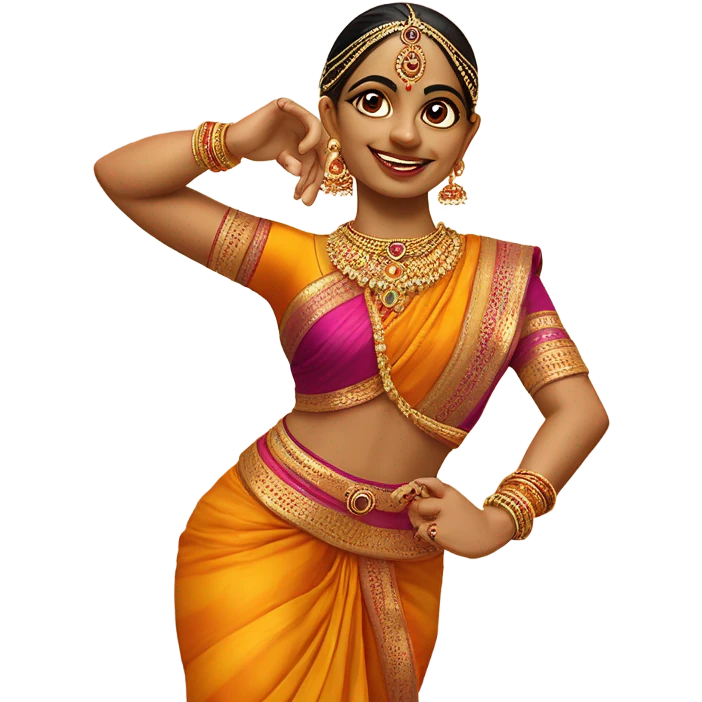 a bharatanatyam dancer emoji