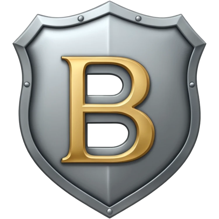 Shield with letter B emoji