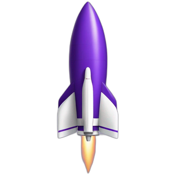 Rocket in purple color emoji