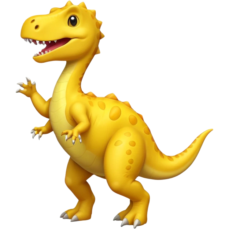 Yellow dino dancing emoji
