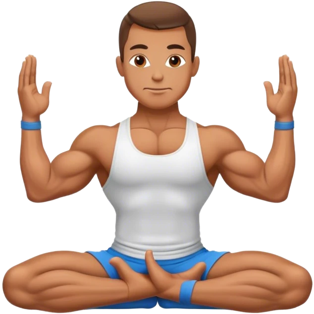 bodybuilder yoga emoji
