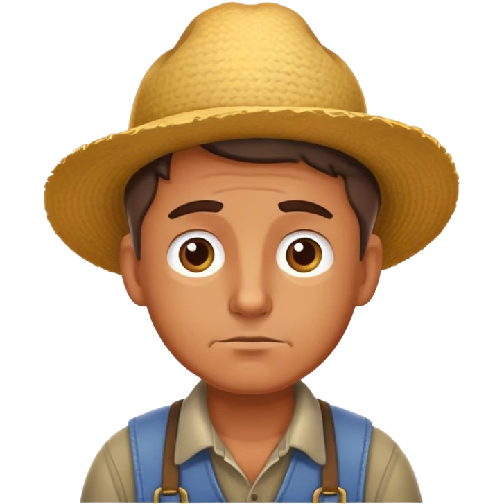 Un agriculteur qui se pose une question emoji