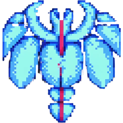 human thyroid gland in pixel art style emoji