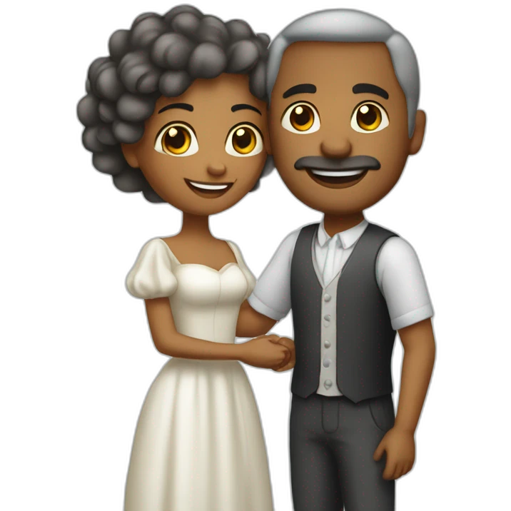 casal no balão emoji