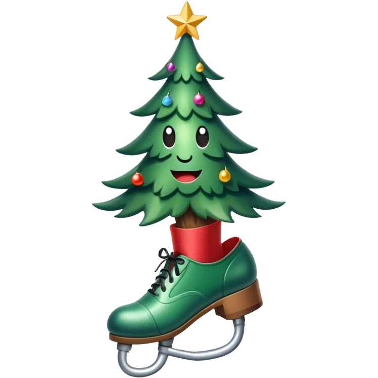 Christmas tree in tap shoes emoji