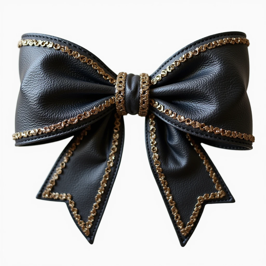 gothic bow with accessories, photorealistic style, variation 1 emoji