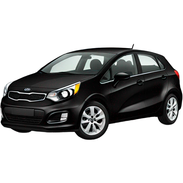 BLACK Kia Rio 2012 car emoji