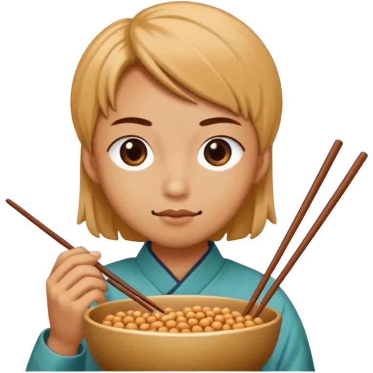 eating natto with chopsticks emoji