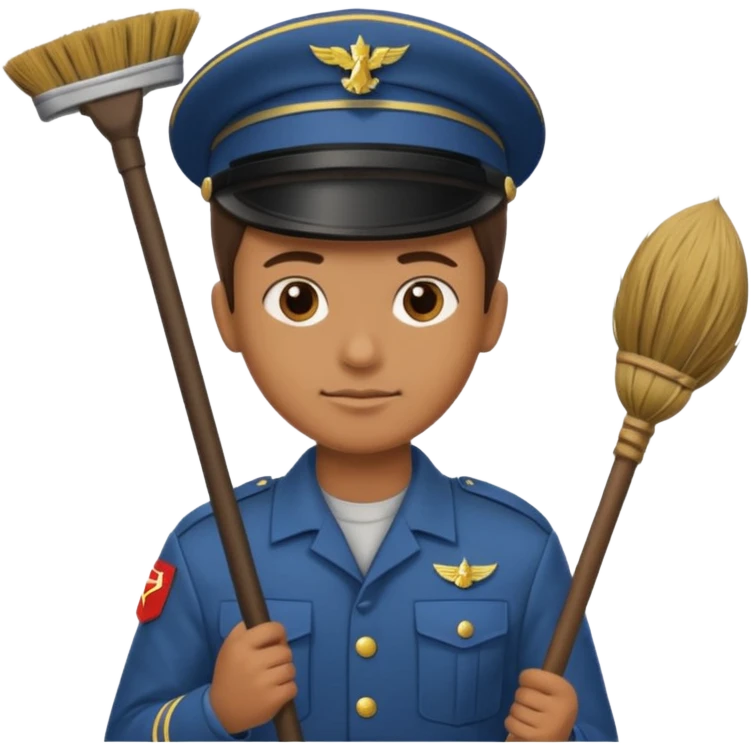 Soldier with broom emoji