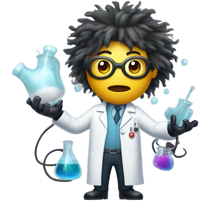 monster dressed as a mad scientist  emoji