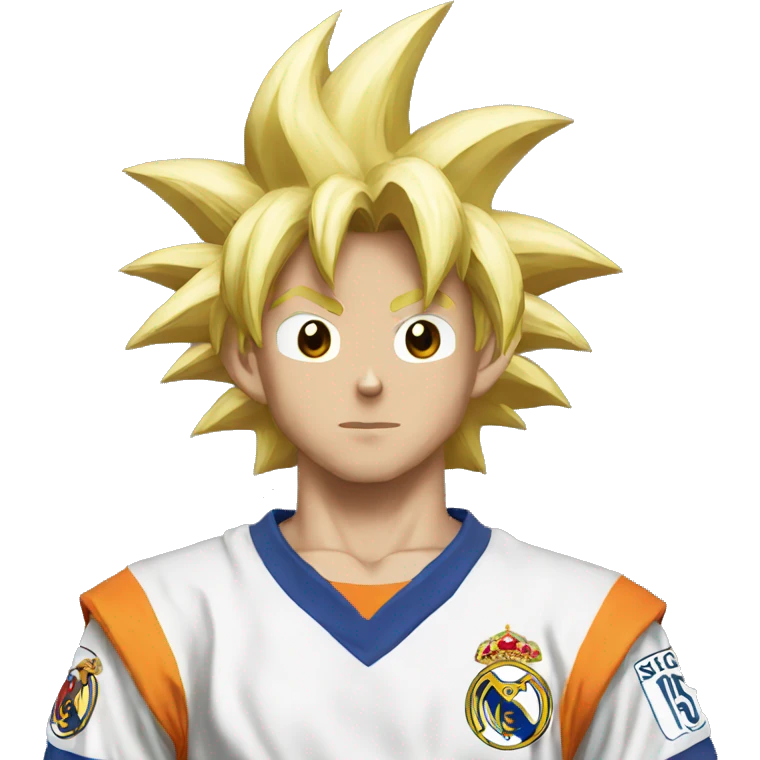 Goku with the Madrid shirt emoji