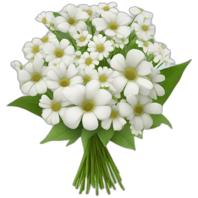 White flowers bouquet emoji