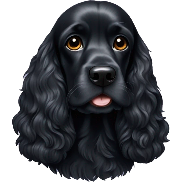 Black cocker spaniel emoji