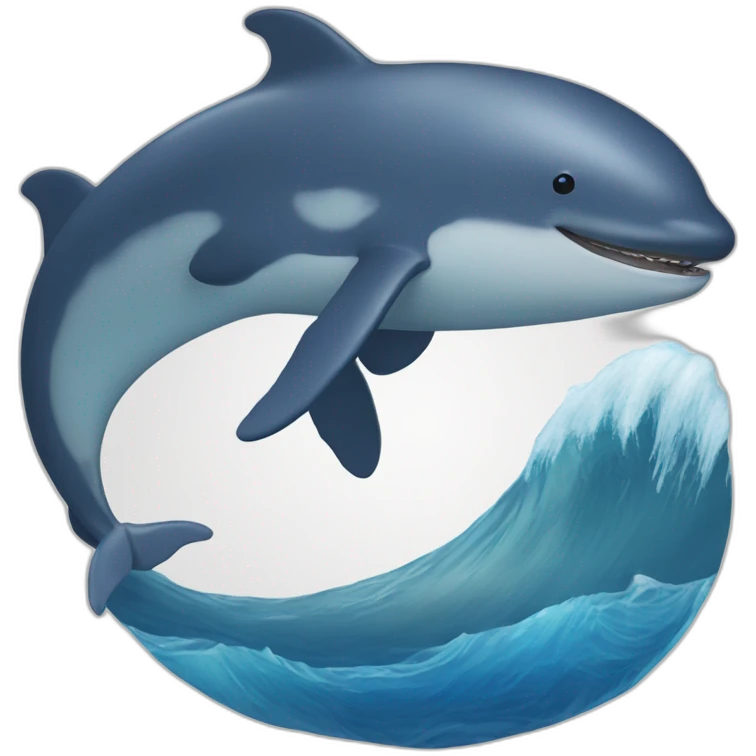 Ballena azul tatuada emoji