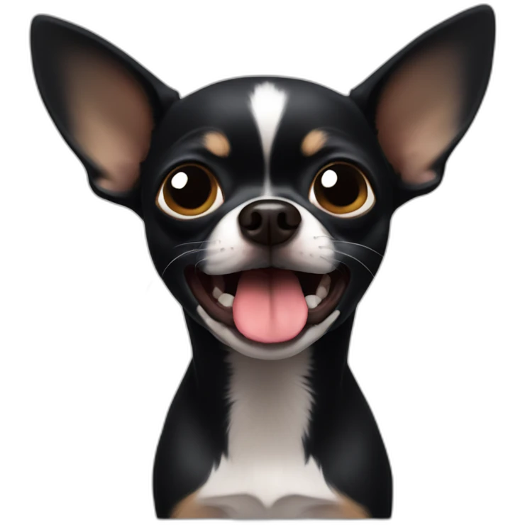 Dark chihuahua lick emoji