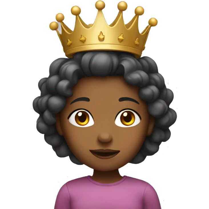 Girl wearing crown  emoji