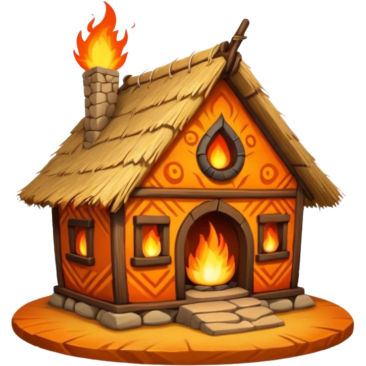 fire tribe house emoji
