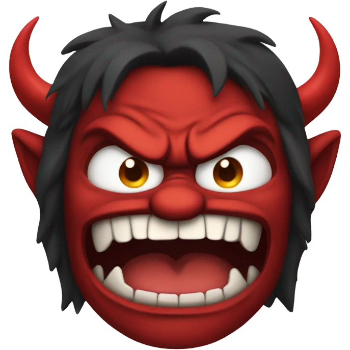 Angry devil emoji