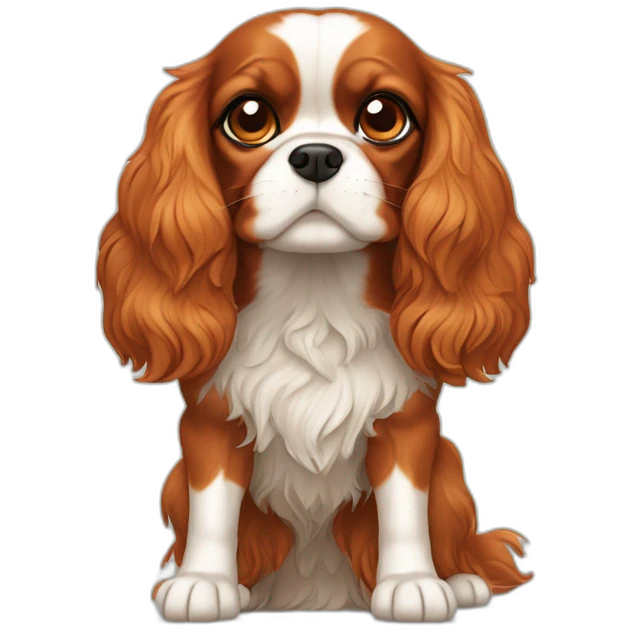 Cavalier king Charles qui souriu emoji