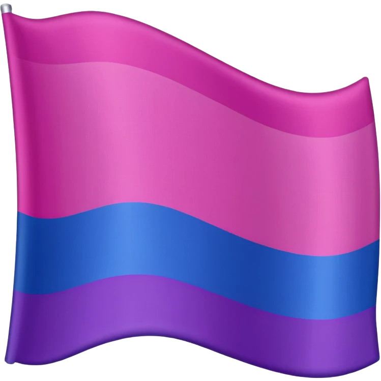 Bisexual flag pink purple then blue emoji