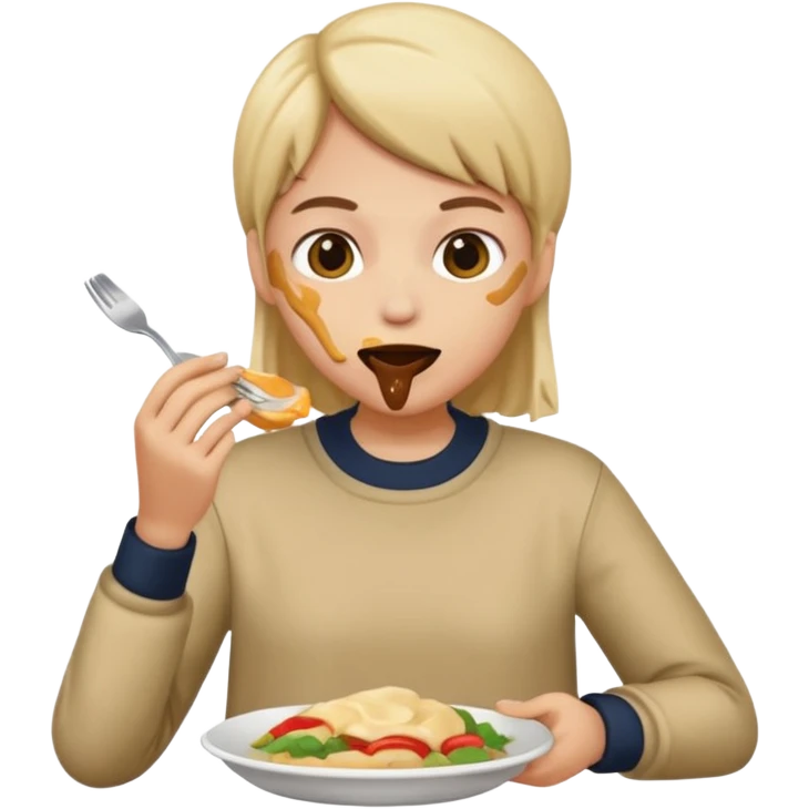“Eating” an outfit  emoji