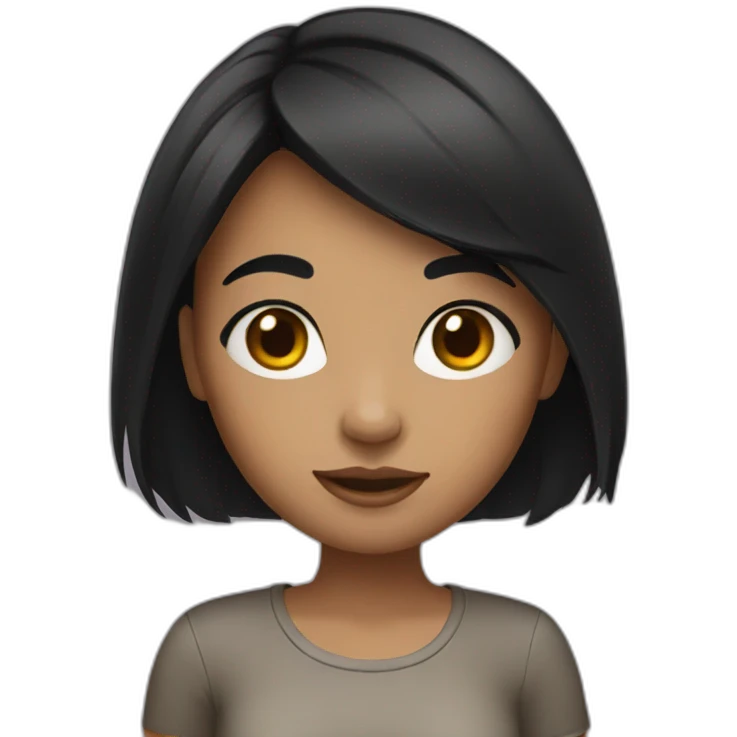Girl with black hair emoji