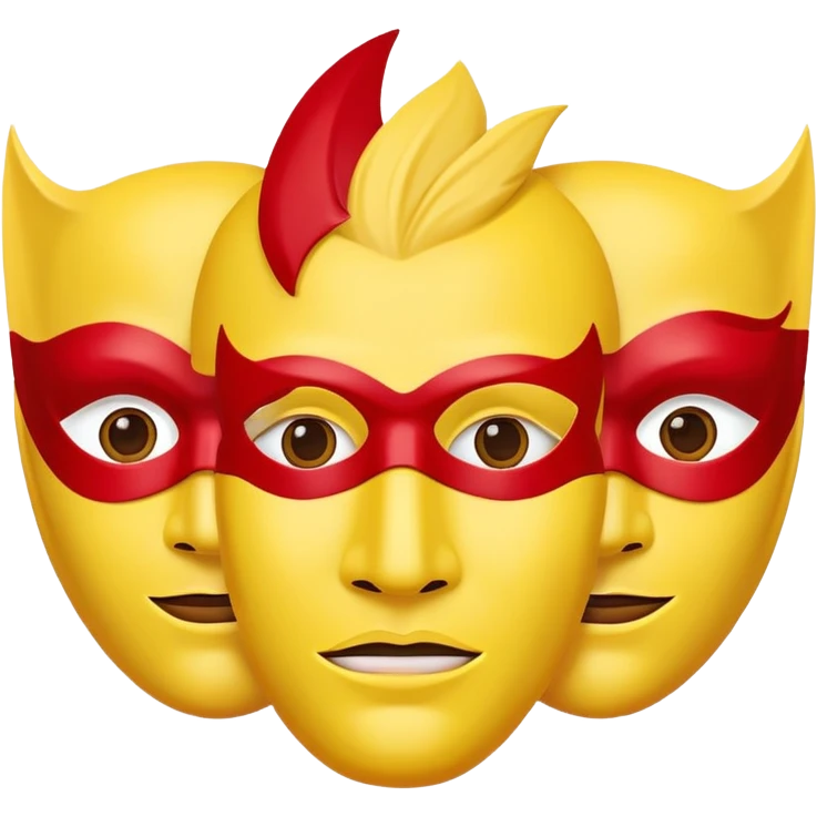 Yellow people with red mask emoji