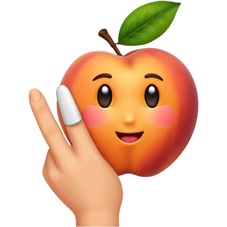 Finger poking peach  emoji