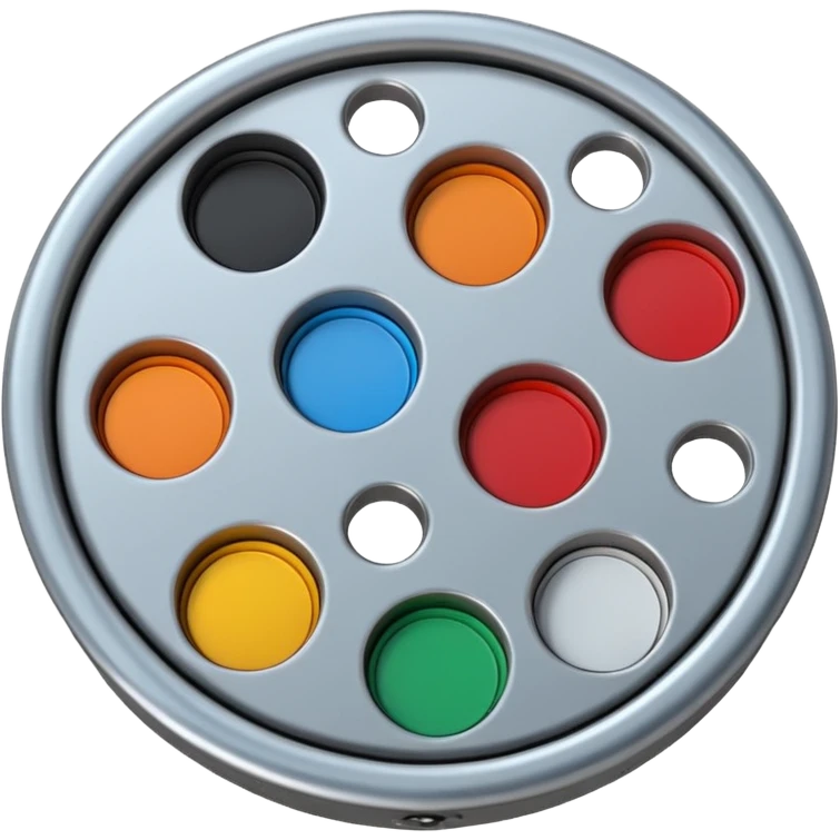 Un jeu de tamis rond avec des trous de plus en plus petits emoji