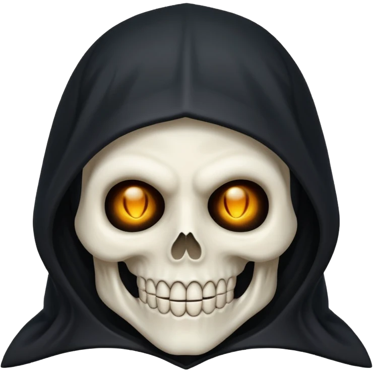 Cute grim reaper head that is happy emoji