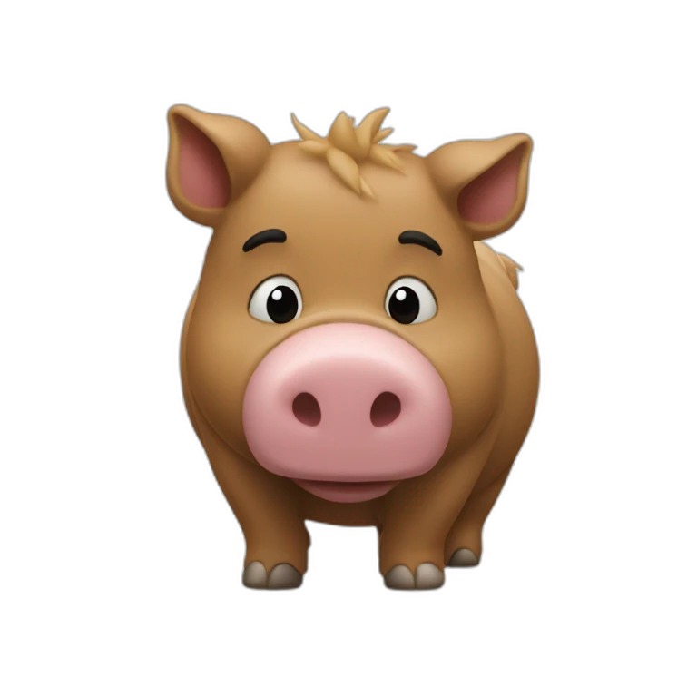 Kirikou sur un cochon emoji