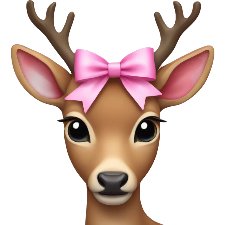 Deer with pink bow emoji
