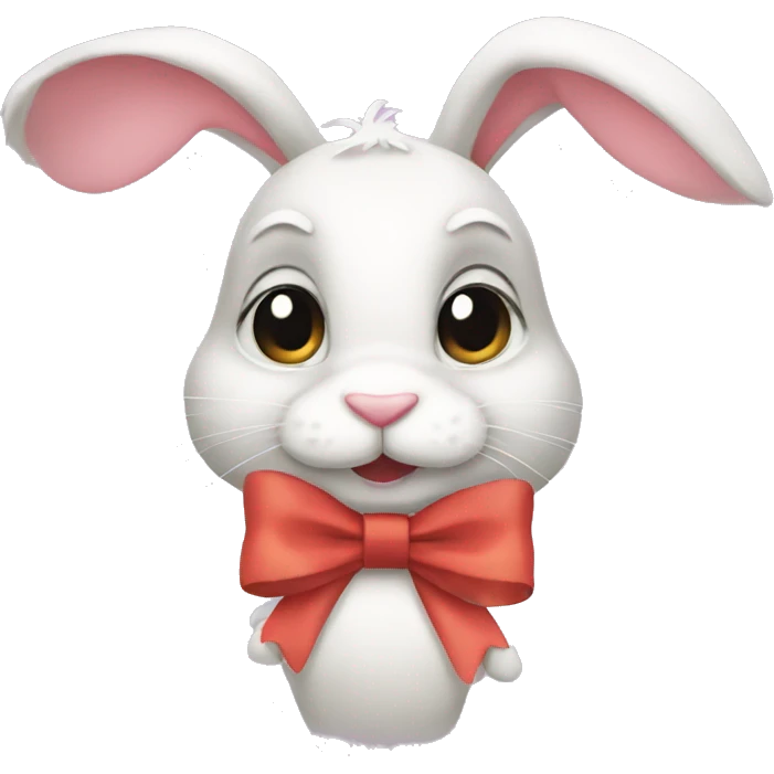 Bunny with a bow emoji