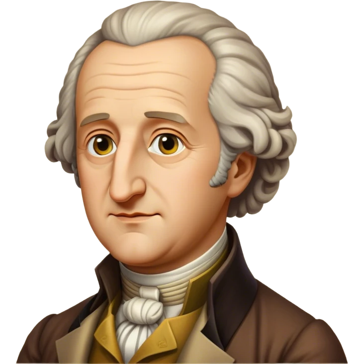 Cinematic Realistic Johann Wolfgang von Goethe Portrait Emoji, depicted as an intellectual literary giant with a thoughtful gaze and refined attire, rendered with detailed textures and warm classical lighting that captures his enduring literary influence. emoji