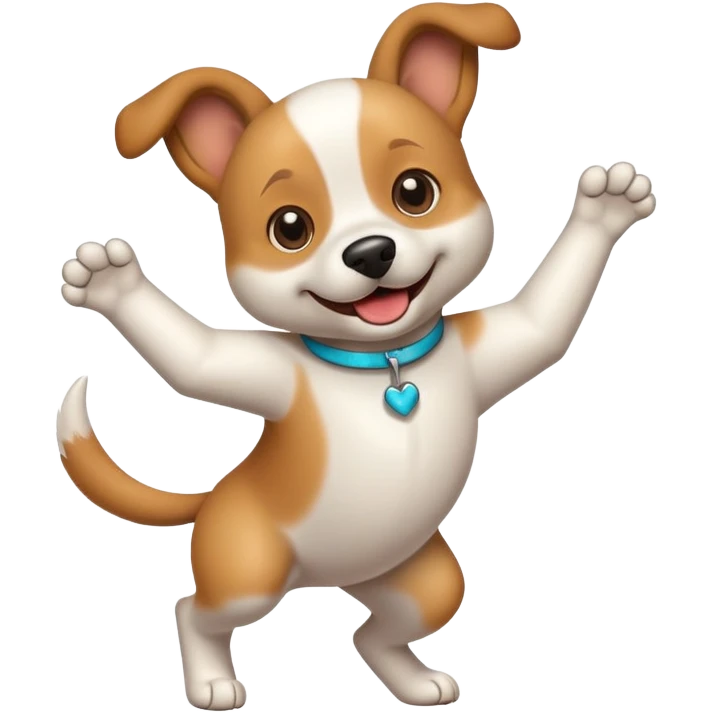 Dog dancing emoji