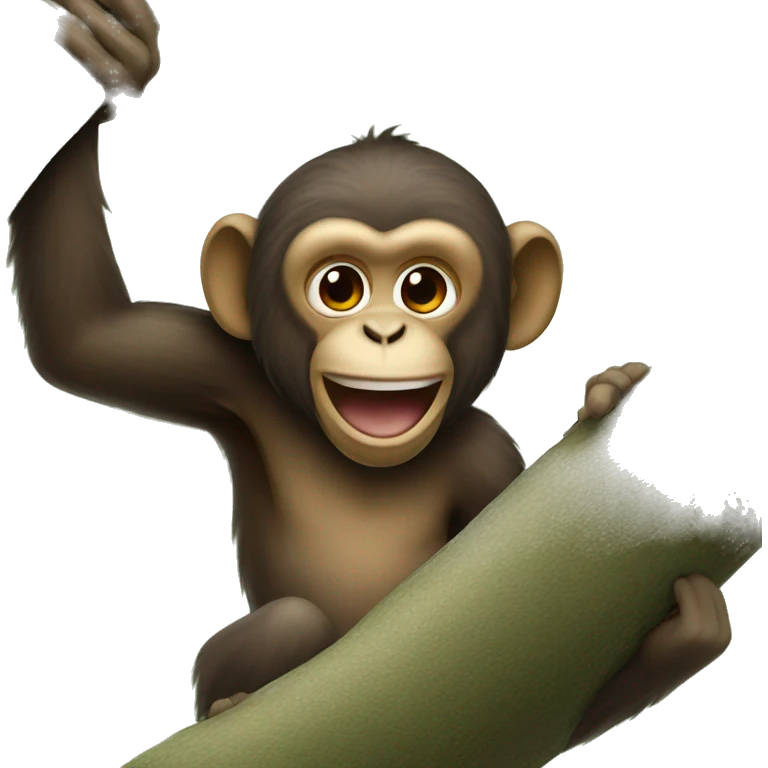monkey on a whe emoji
