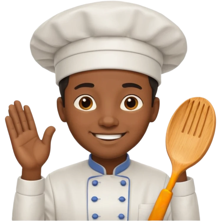 black man chef emoji