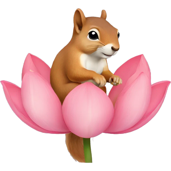 squirrel on a lotus  emoji