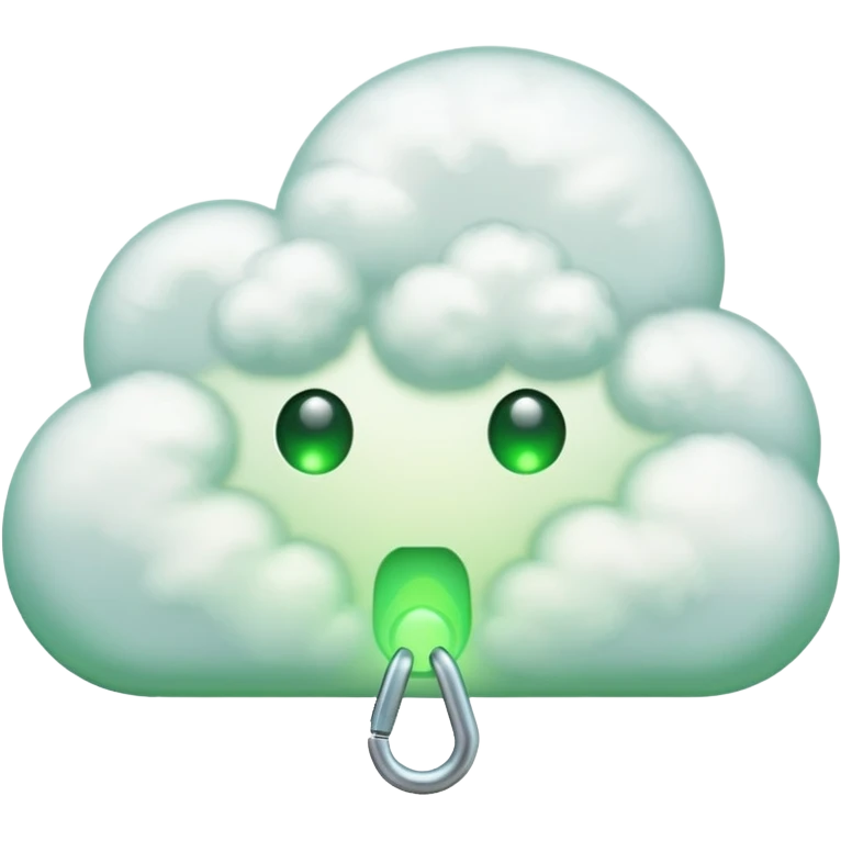 a cloud with a green glowing keyhole emoji