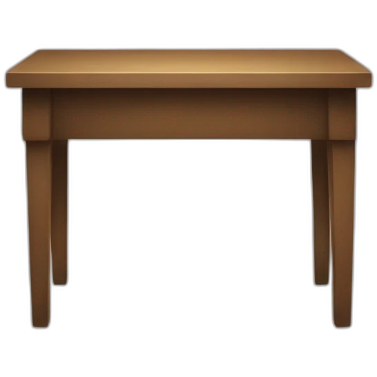 a table with one leg missing emoji