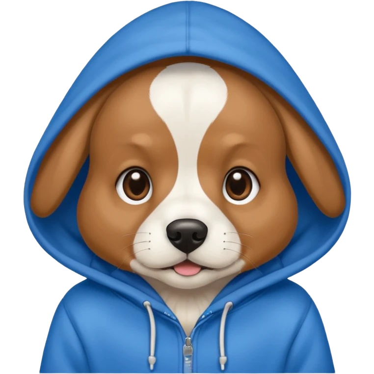 Dog wearing hoodie  emoji