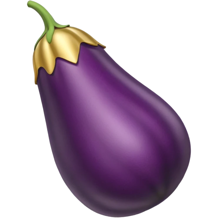 Original eggplant emoji wearing a halo emoji