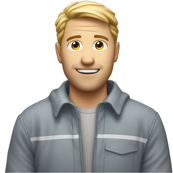 White man leaning on a car waiting emoji