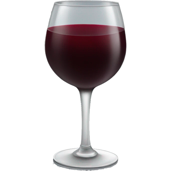 Glass of red wine with red lipstick on the rim emoji