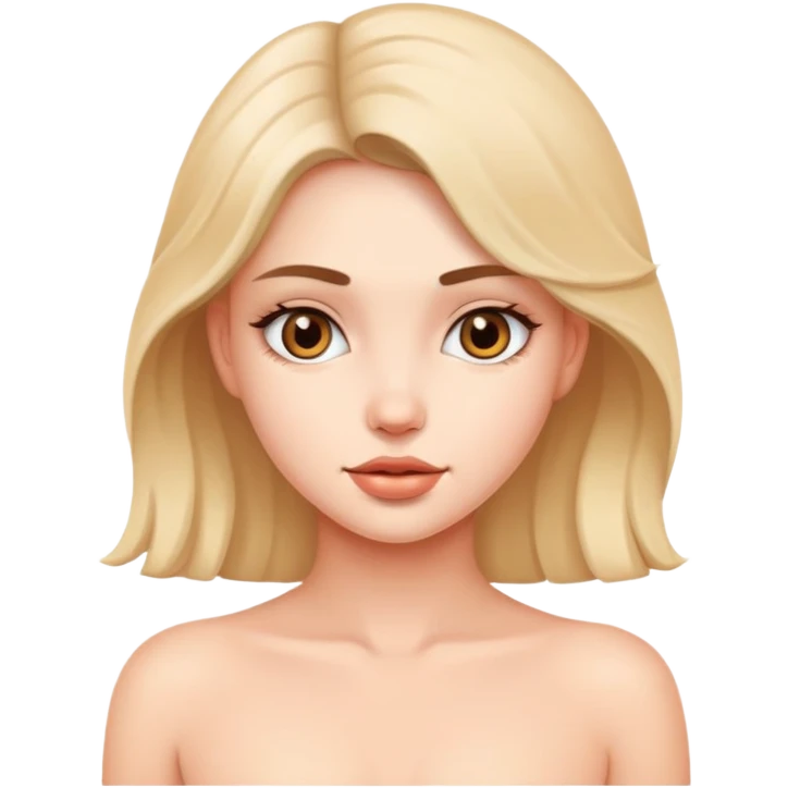 Красивая обнаженная девушка emoji