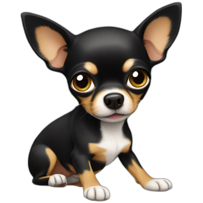 Chihuahua noir emoji