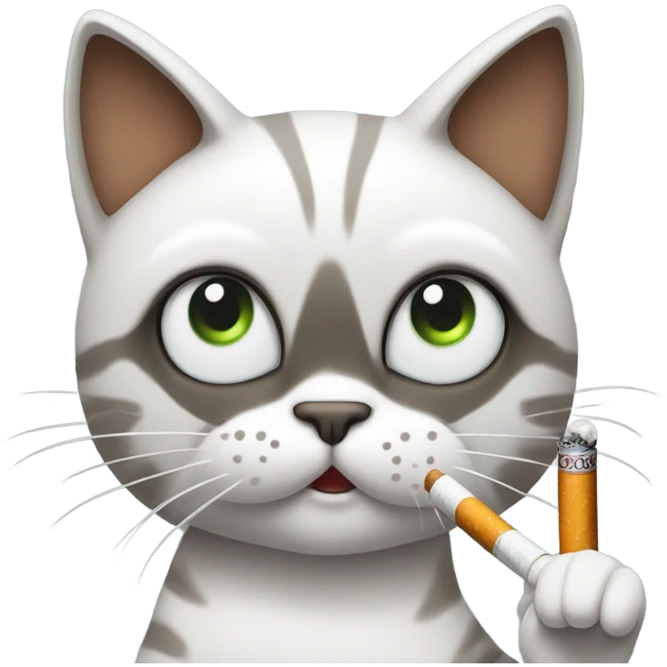 Cat smoking emoji